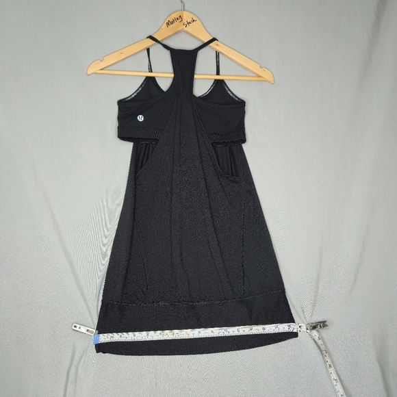 Lululemon Black Circle Mesh No Limits Tank w/ Luon Bra Size 4 - Picture 5 of 7